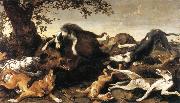 SNYDERS, Frans Wild Boar Hunt  t oil painting reproduction